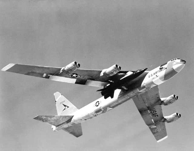Space History Photo: X-15 Mated to B-52 Captive Flight